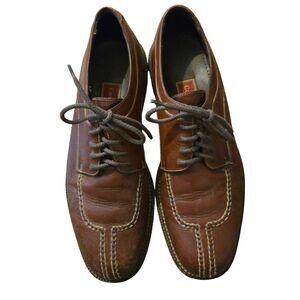 Cole Haan OxfordCountry Brown 9.5D Split Apron Toe Brazil Preppy Old Money
